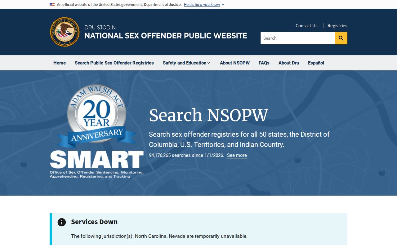 Halifax County sex offender search through the national registry