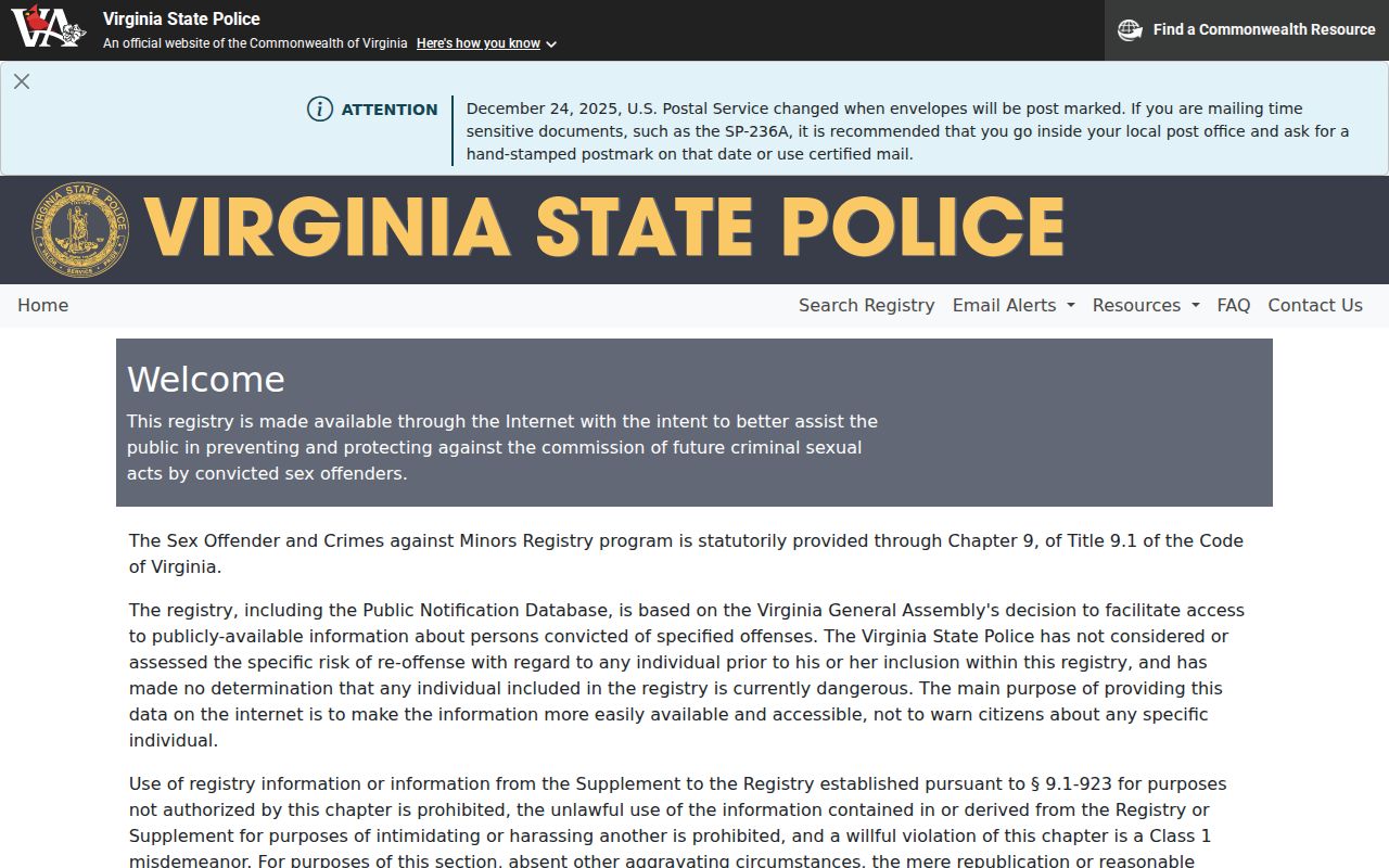 Halifax County sex offender registry search fields